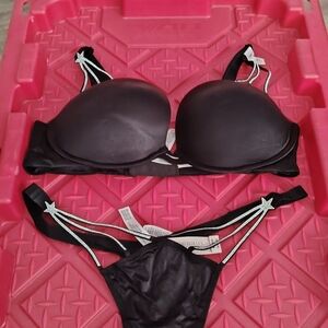 Victoria's Secret Black Bra and Panty Set